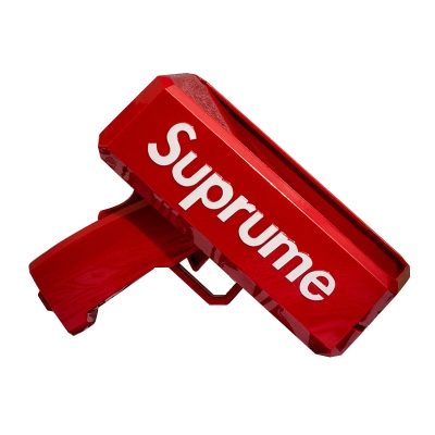 抖音supreme喷钱枪结婚吐纸币射红包钞票撒钱机酒吧网红手抢玩具
