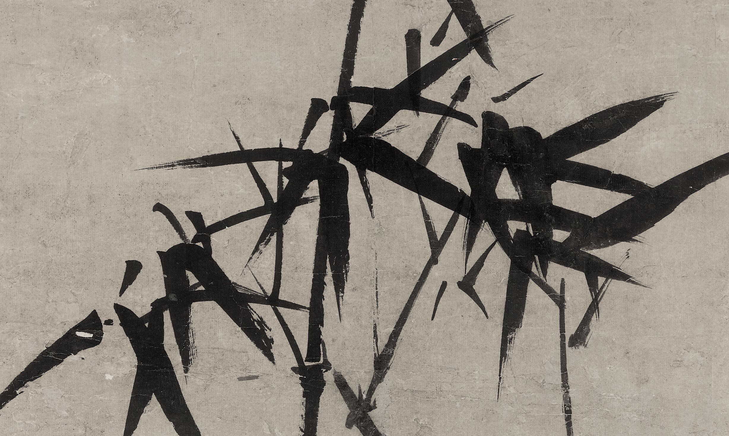 郑燮竹石幽兰图轴郑板桥竹子国画高清数字微喷国画