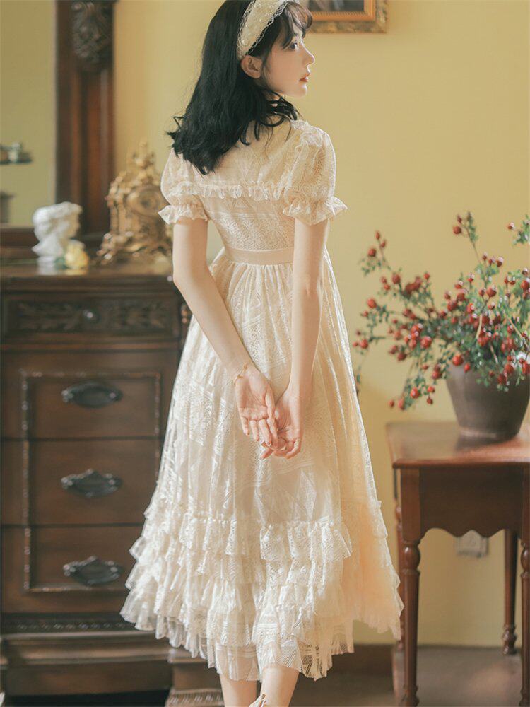 古着大人在逃公主裙童话风长裙超仙洛丽塔日常连衣裙