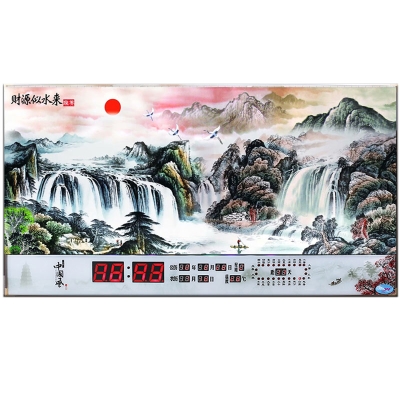 Large 20m22 hanging static number industry i code new pimp Lilly light sound mountain section ten thousand open calendar night clock water calendar painting electric year