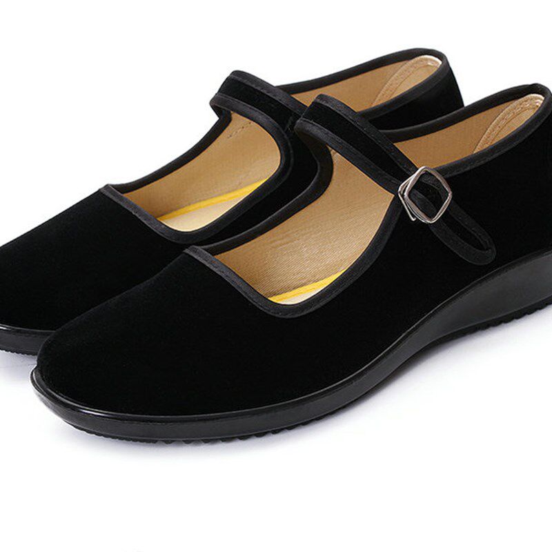 布鞋北京鞋子红军学生民国扣鞋老布方扣鞋礼仪帆布鞋