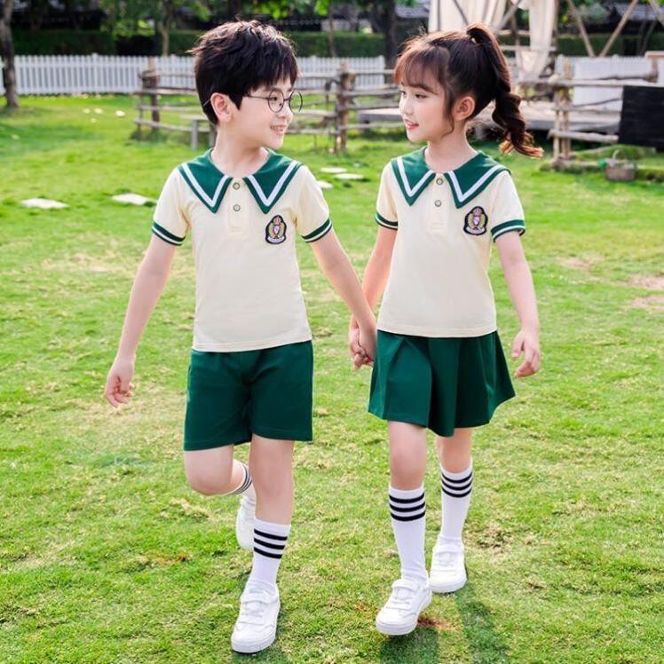 小学生校服毕业套装儿童班服定制运动英伦风夏季学生校服