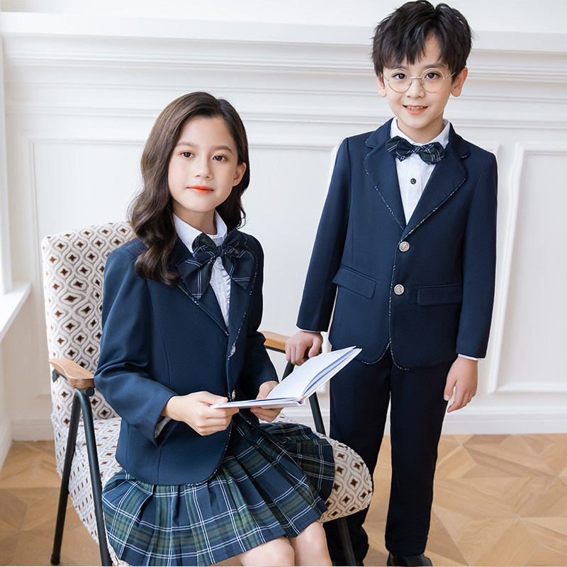 小学生校服2022秋装新款学院风儿儿童英伦风西装校服