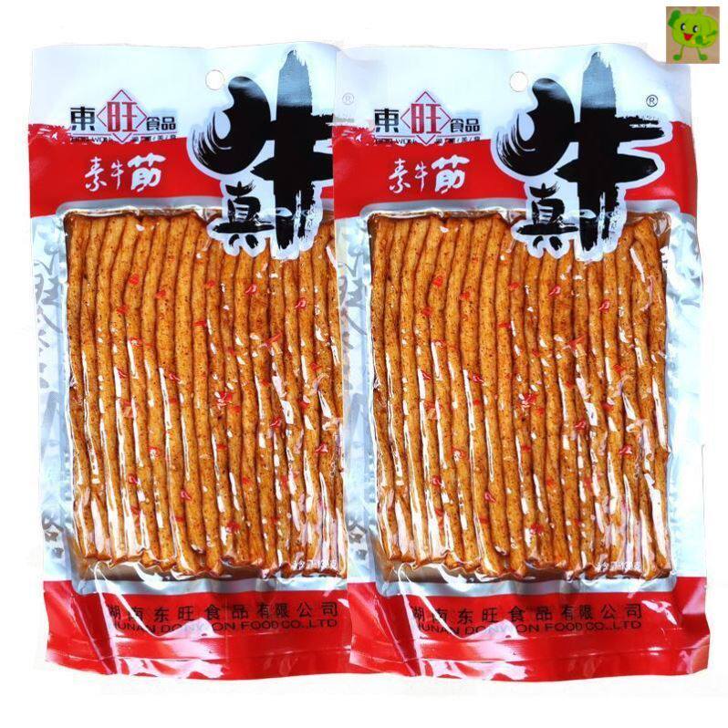 湖南特产东旺顶牛真牛宽素牛筋麻辣大包辣条素肉