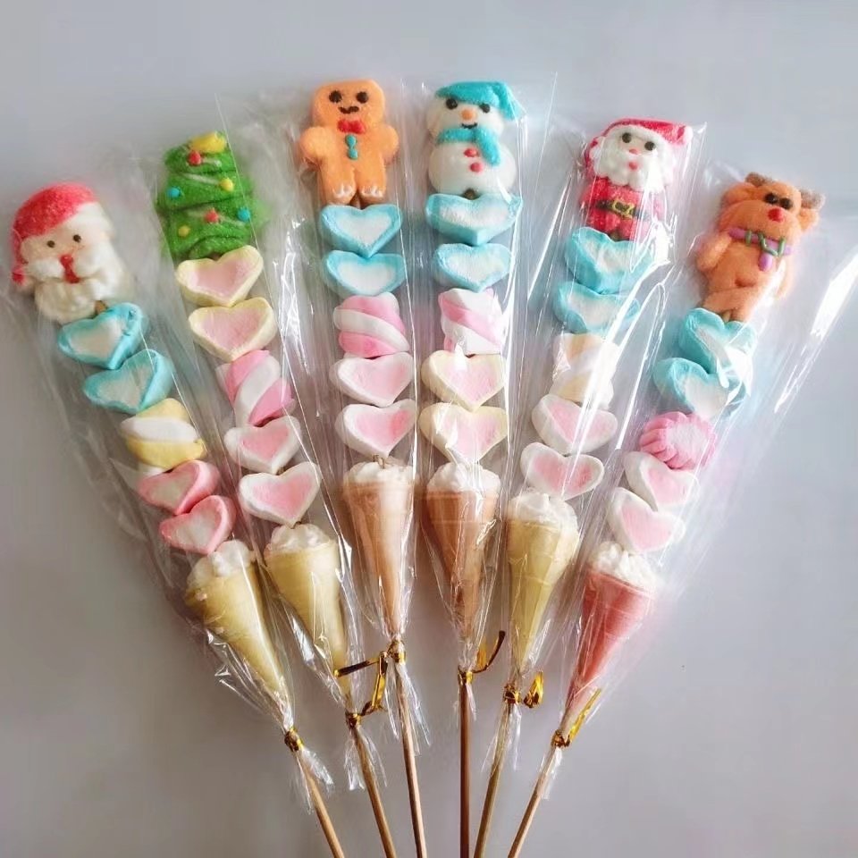 串串棉花糖卡通造型棒棒糖儿童零食糖果冰糖葫芦网红糖果