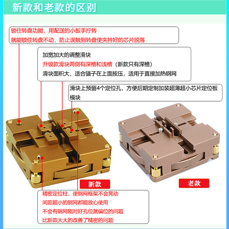 BGA植球台快速定位植珠台cpu焊接工具90通用卡具80手机维修植锡台