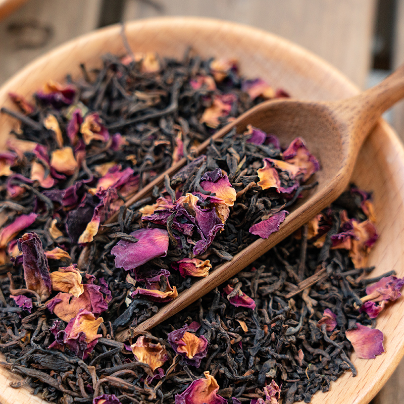 玫瑰普洱茶熟茶组合花茶三角茶包冷泡商用金边代用