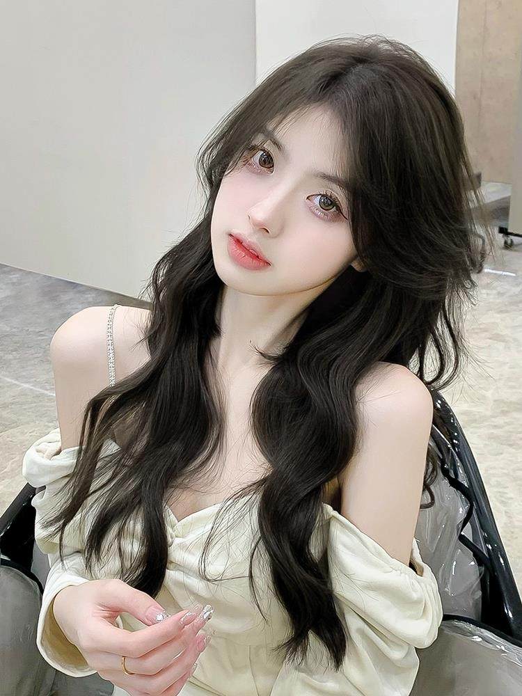 假发真假仿真轻薄头套卷发长卷波浪海大刘海大日常整顶假发