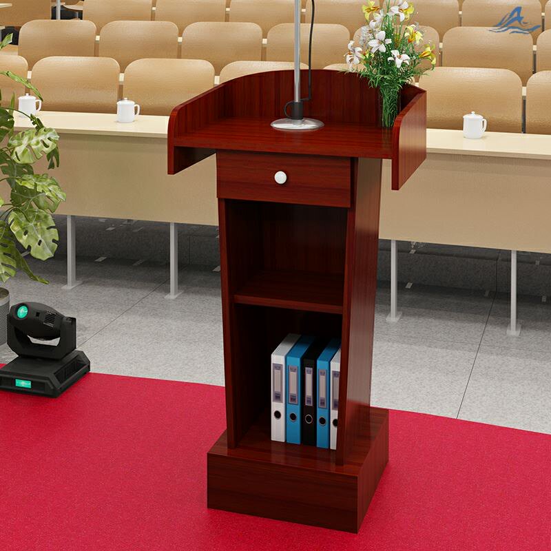 讲台基督教演讲高档简约牧师十字架讲道讲桌教会演讲台