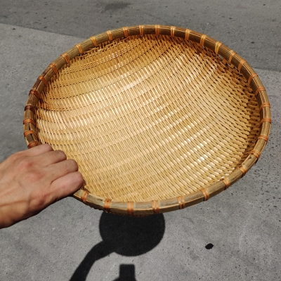 竹编手工烟熏火燎笸箩处理果篮篮子防霉收纳包装胶垫