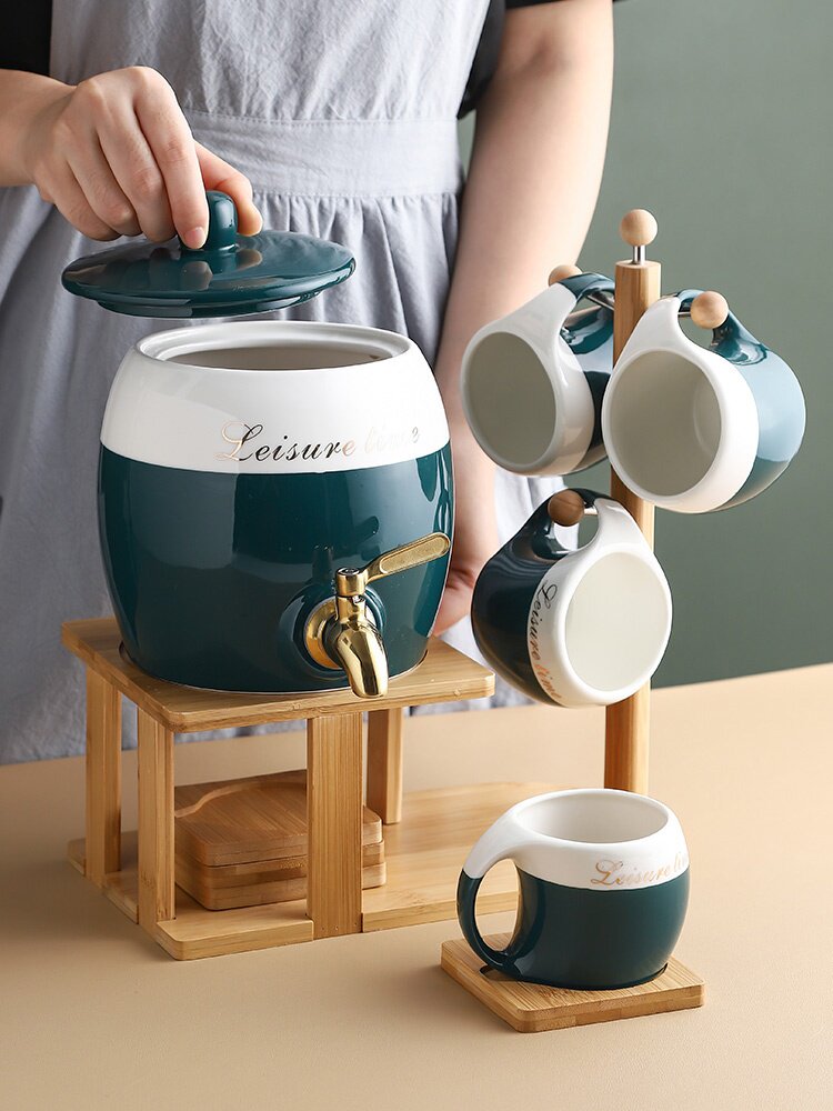 冷装水容器冰镇饮料家用v水壶桶壶大装z凉白开陶瓷容量开水夏