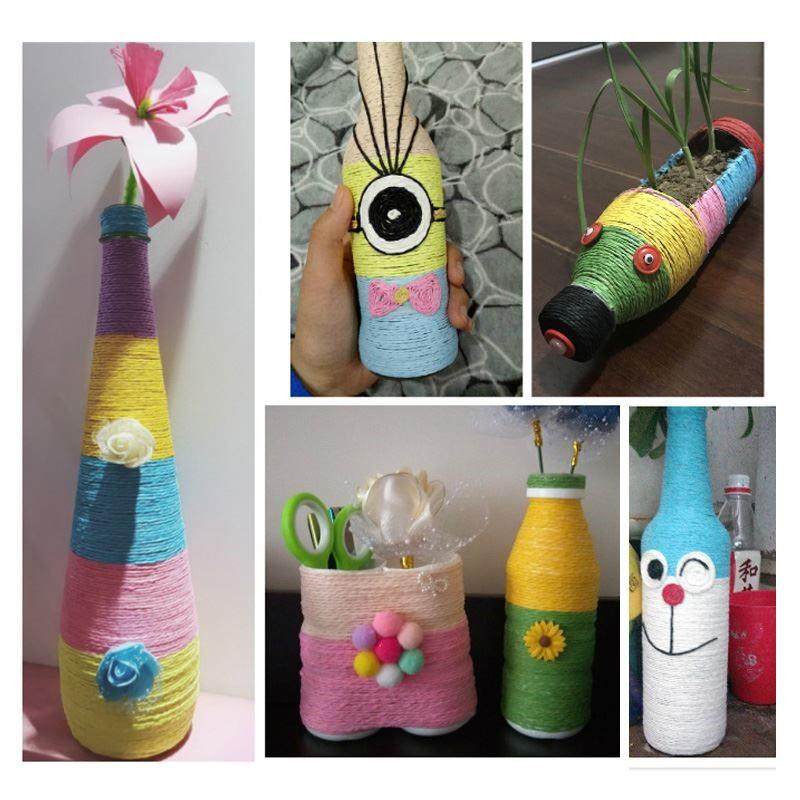 奶粉diy手工材料儿童幼儿园瓶子废物利用制作手工创意粘贴类