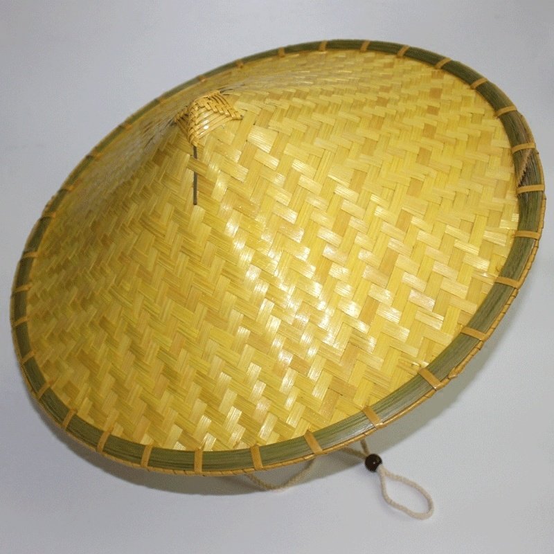 竹编斗签帽斗笠帽防雨大号斗立帽草帽男i女工地竹帽农夫农用遮阳