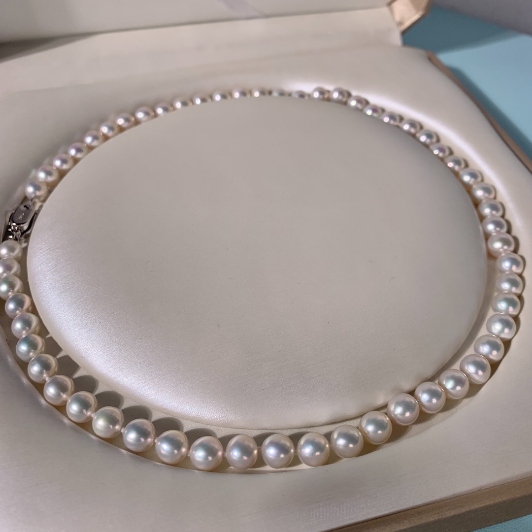 珍珠angeperle天使之泪淡水s925银珈白丽项链7-7.5mm颈饰颈饰