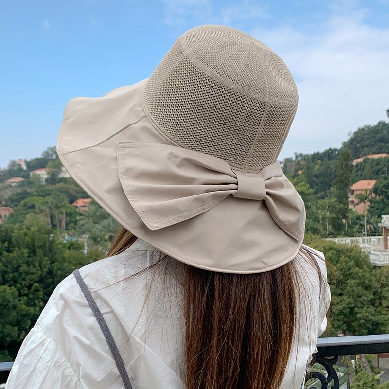 短发太阳帽女式带沿帽子超薄渔夫帽鱼女帽夏季帽子