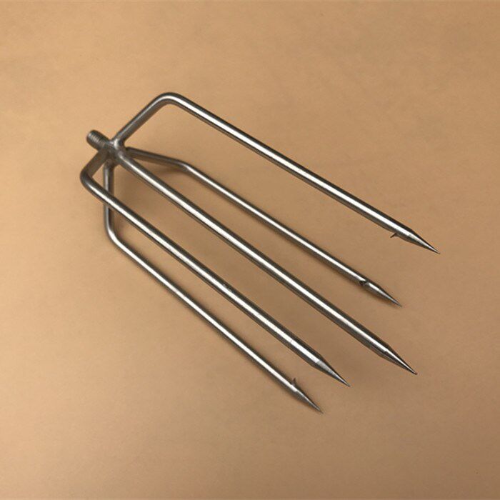 鱼叉叉子抓刺钢叉圆叉鱼捞大倒扁尖配件鲢鳙其他垂钓用品