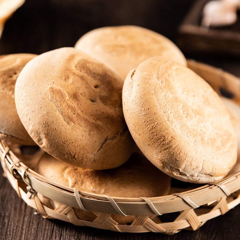 烧饼山东潍坊特产麦火杠子低脂粗粮馒头土炉包点