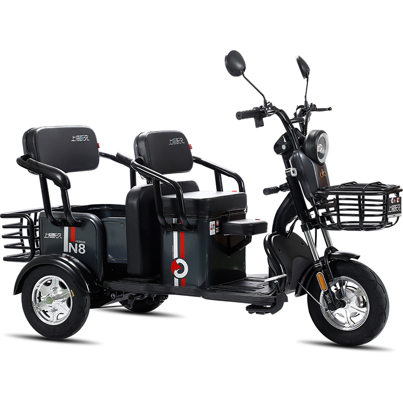 永久电动三轮车新款老年老人电瓶车成人家用孩子电动三轮车