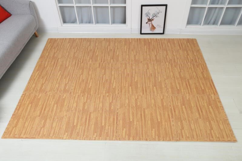 新本木纹泡沫地垫拼接爬s行垫铺地板泡沫垫卧室垫子地垫家用拼图