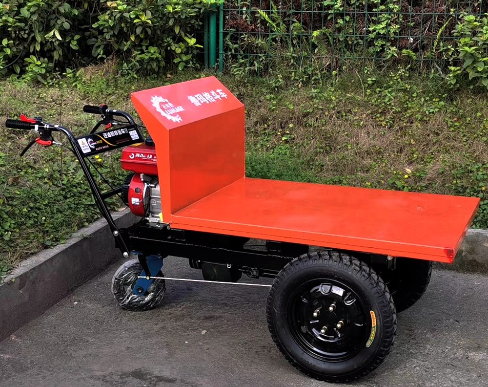 建筑工农三轮车汽油手推车电灰动斗车工程m拉货平板车地用货车拉