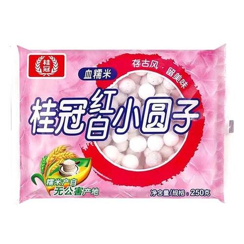 圆子桂冠小圆250g包馅香糯红白酒酿汤圆酒席汤圆