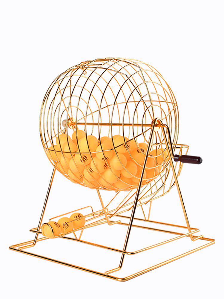 新品金属摇奖机手动摇号机幸运转盘鱼塘选位转盘