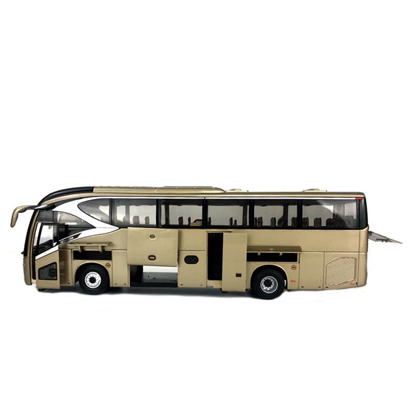 精绘r收藏142厦门金旅领航者客车模型金龙xml6129旅游大巴合金车