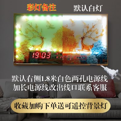 Perpetual Calendar Electronic Bell 2022 New Landscape Character Painting Digital Calendar Home Living Room Wall-mounted Wall Fashion Watch