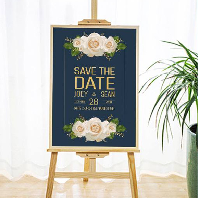 ins订婚迎宾牌婚礼订婚宴装饰会场场景布置派对生日指引水牌定制