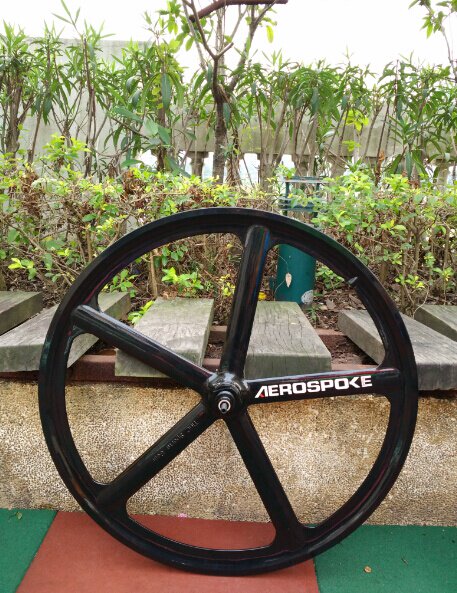 死飞a5刀轮镁钛合金一体轮五刀轮700c轮子轮毂死飞轮组aeroxspo