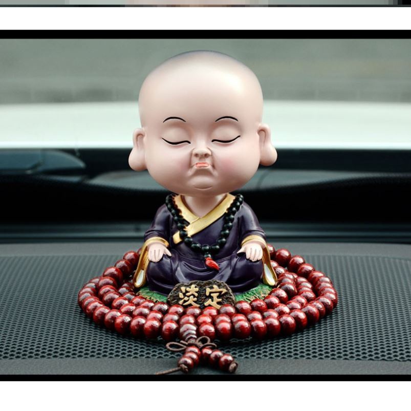 摆件小和尚璐雅精品店璐艺恺汽车家居寓意平安淡定摆件