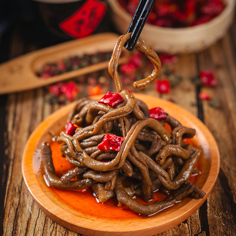 糯娃冷吃麻辣鸭肠150g即食卤味肉熟零食解馋鸭肉零食