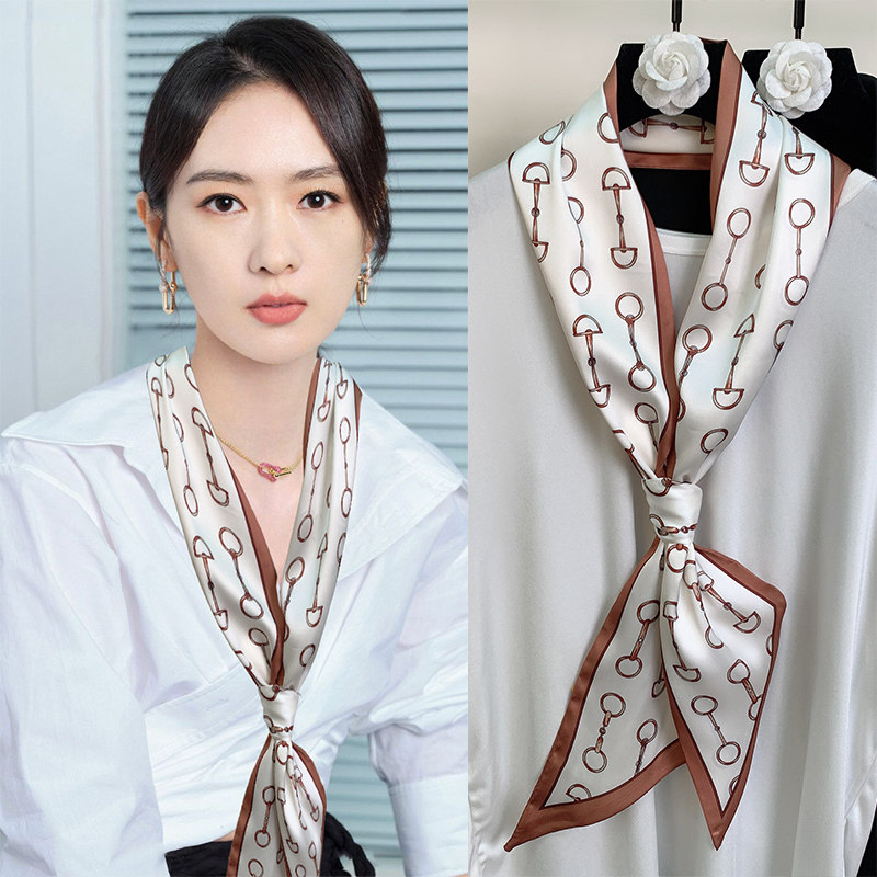 明星同款丝巾长条夏季新款百搭发带腰带绑包围巾