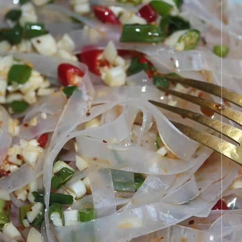 水晶凉皮解馋实惠500g干货简单方便口感筋道其它干货