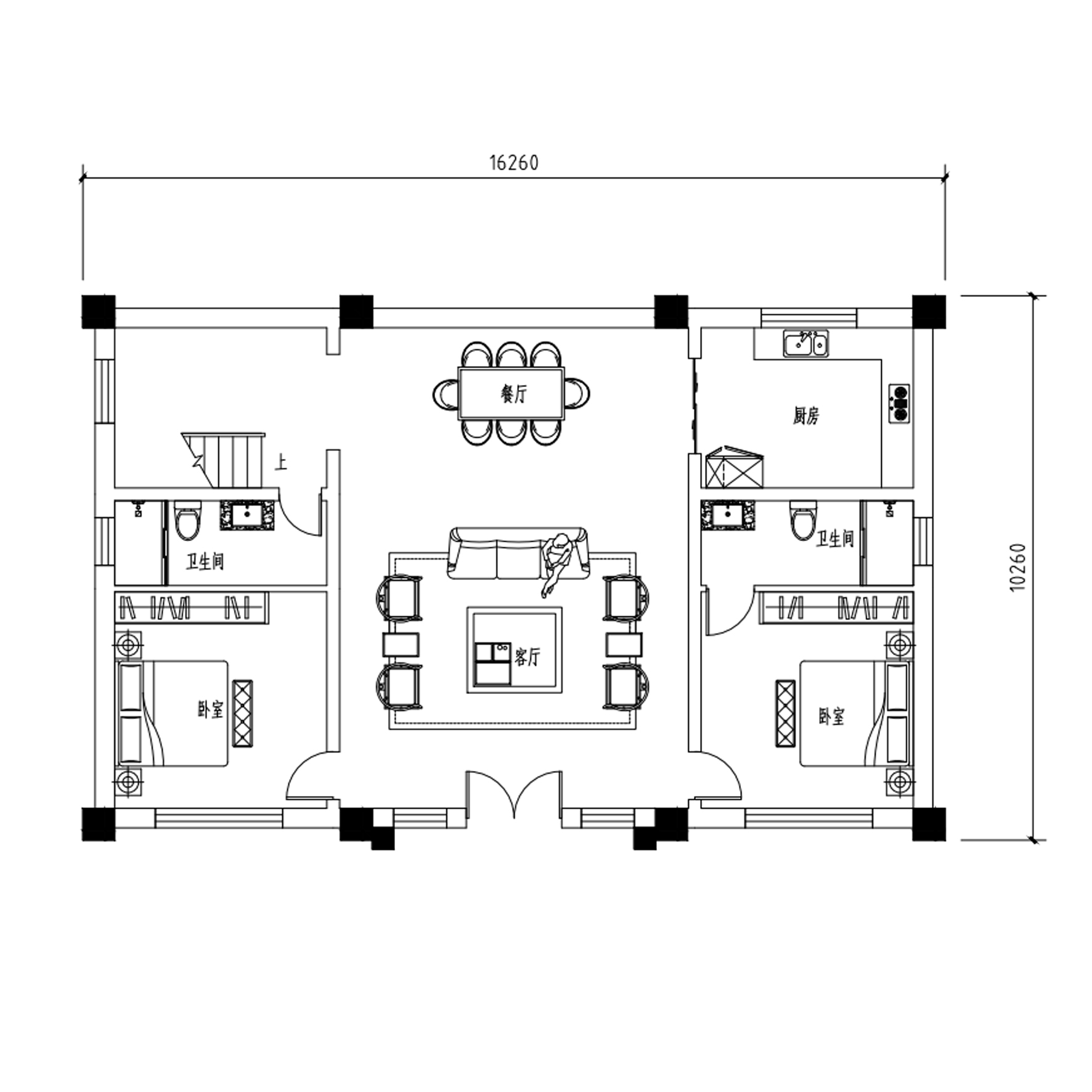 别墅自建水电施工建筑结构图纸建房风格设计中式样图