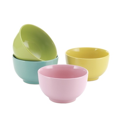 碗一人一色家庭分用碗家用面碗漂亮的新款吃饭专用不同颜色的碗用
