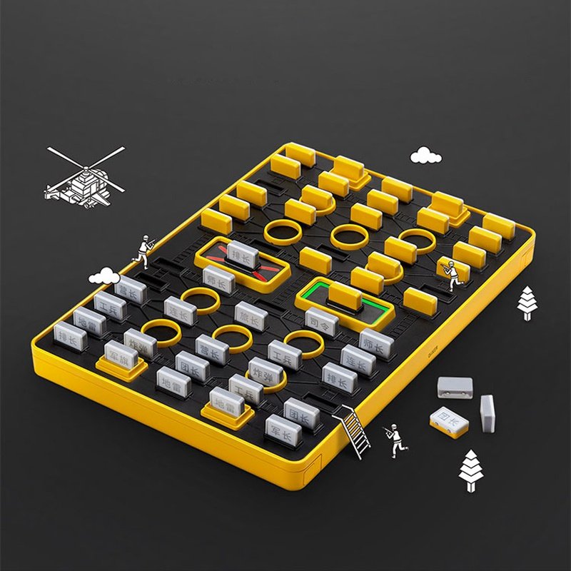 新品智能军棋陆战亲子互动桌游3d立体棋盘军棋