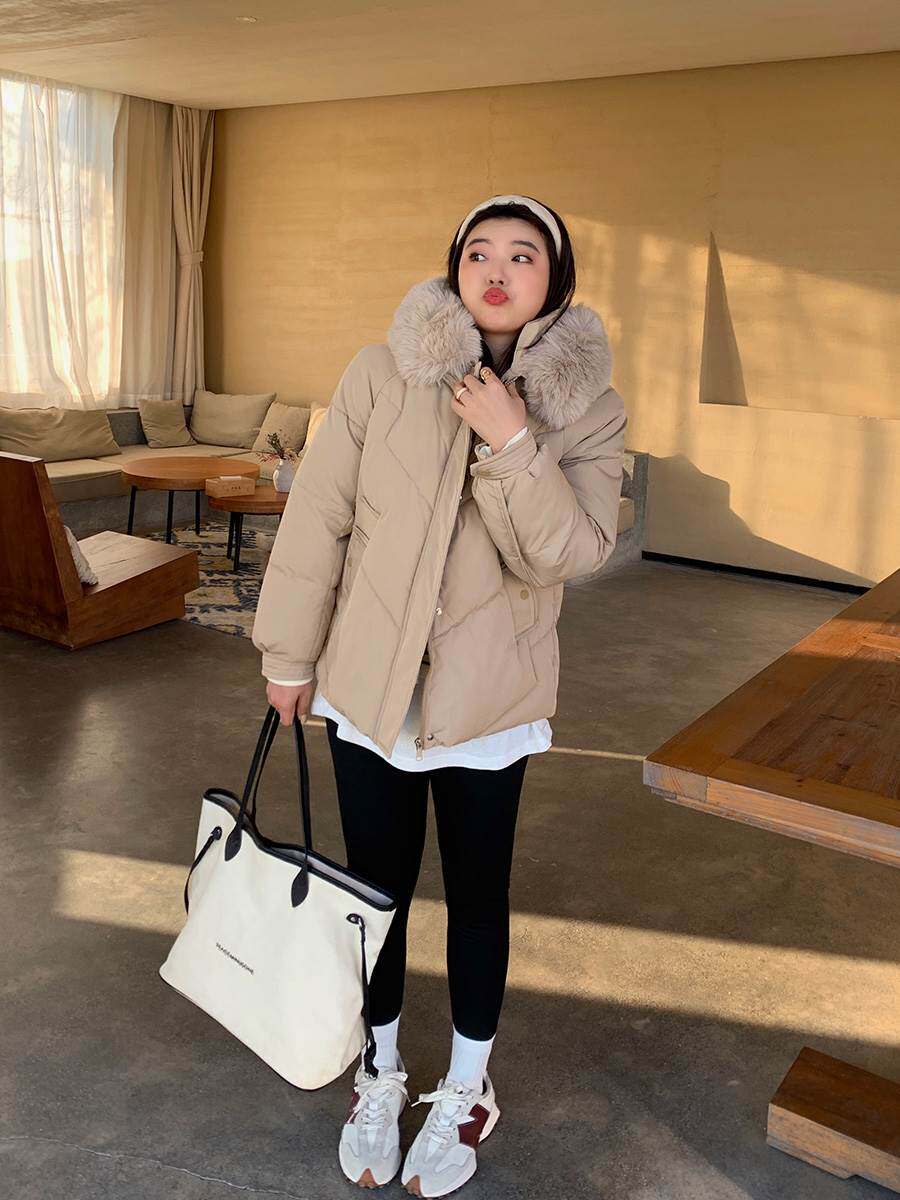 大码女装微胖mm棉服冬季200斤妹妹棉袄加厚草裙舞套装