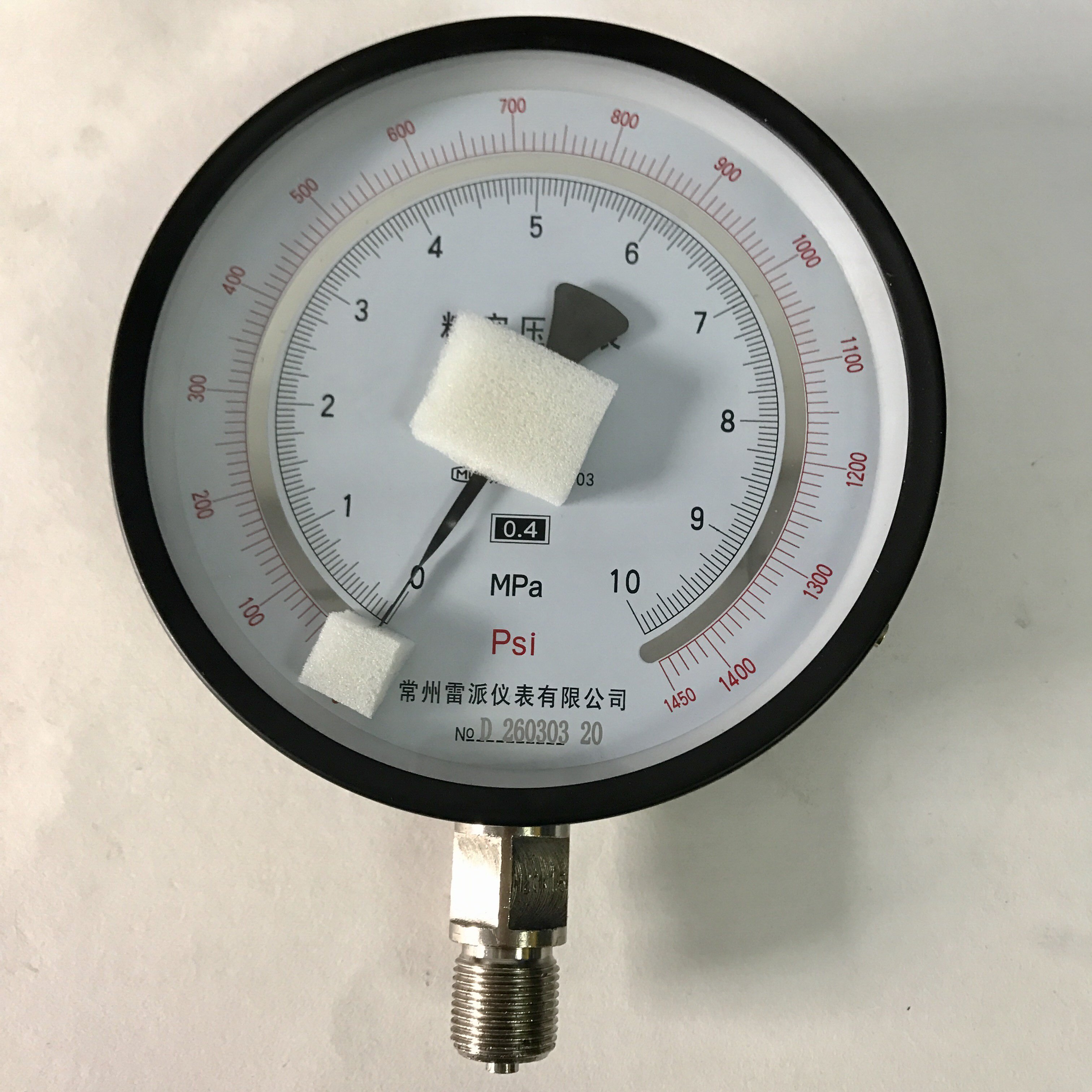 10mpa15r0mm压力表1450psi雷派yb150a刻度常州精密m20xusb多功能数码