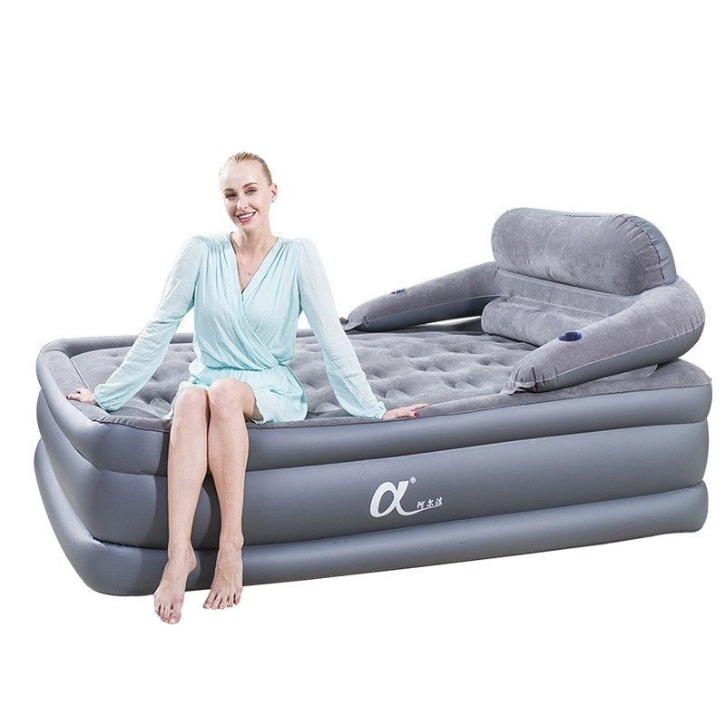 阿尔法充气床家用三层加高双人气垫简易折叠空气床充气床