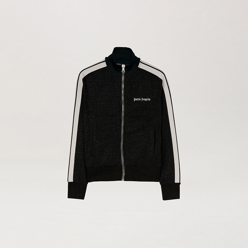 palmangels男士黑色金银丝运动外套