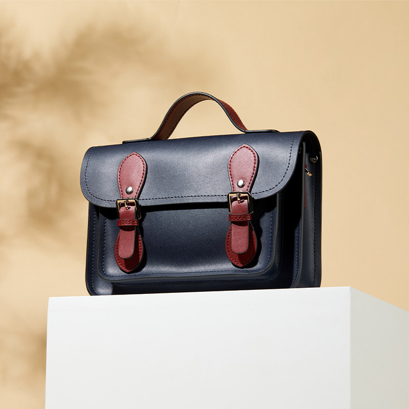 harrissalome手工手工制制作经典系列休闲手提包撞色通用款女包