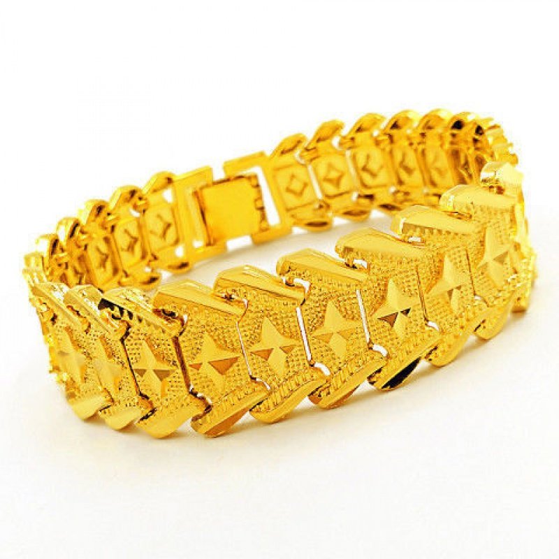 手链正品金手链老公手镯百搭香港财运富贵招财手链