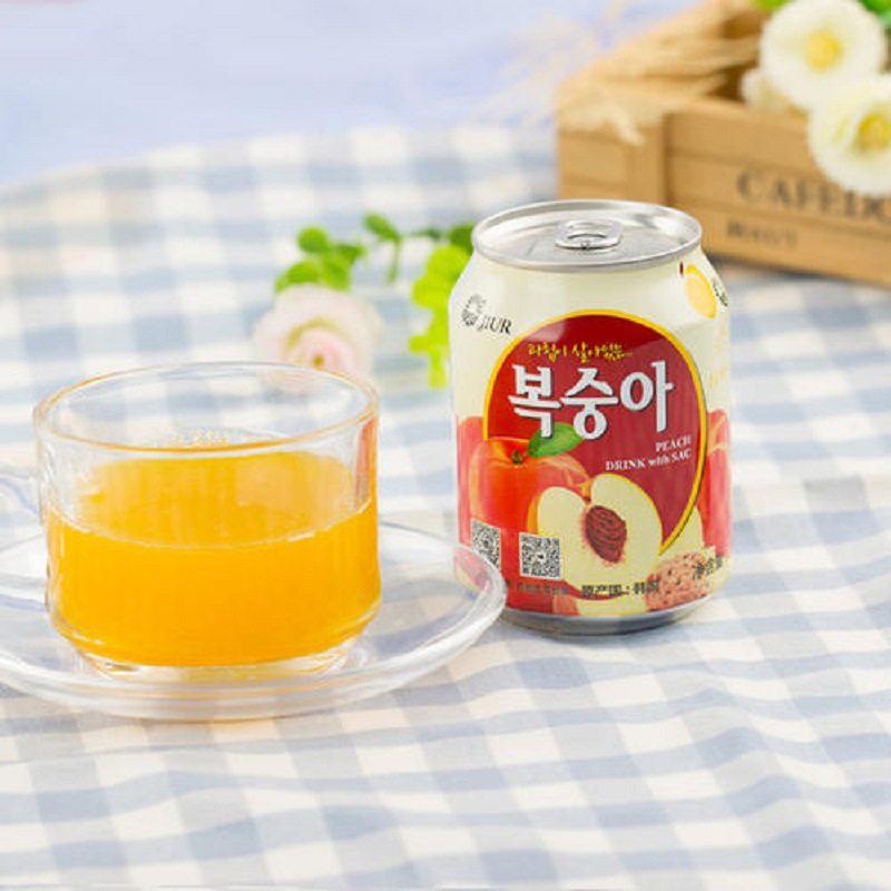 韩国原装进口九日葡萄草莓橙子水果果味果汁饮料238ml碳酸饮料