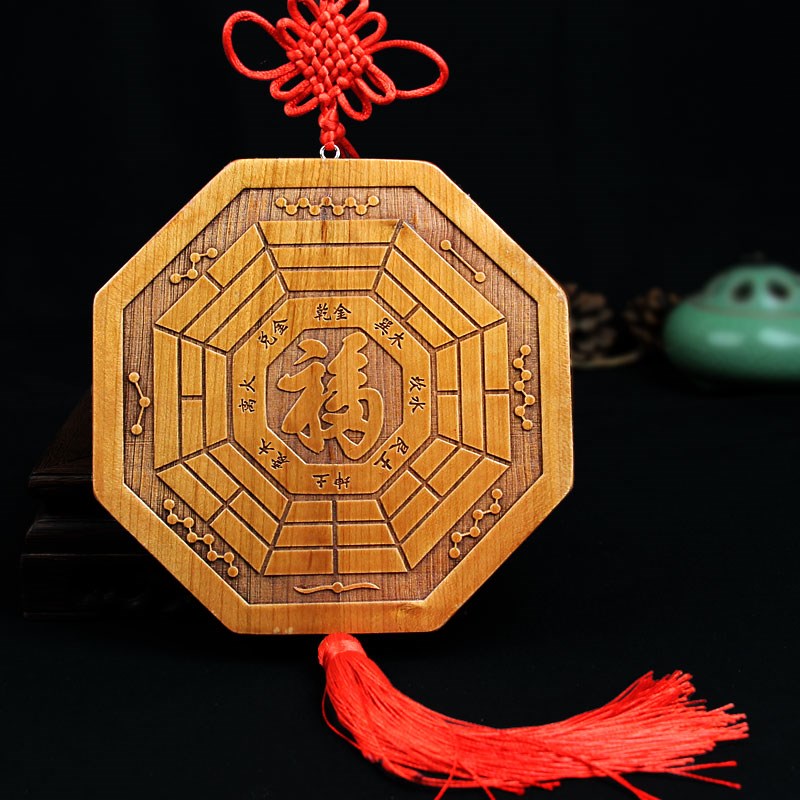 挂件入户门正对门五行八卦福八卦五行家用门口后面木雕