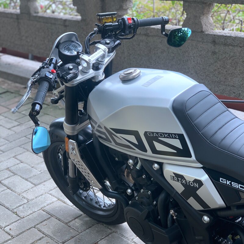 高金gk500复古摩托车改装万向可调分离方向分体手把