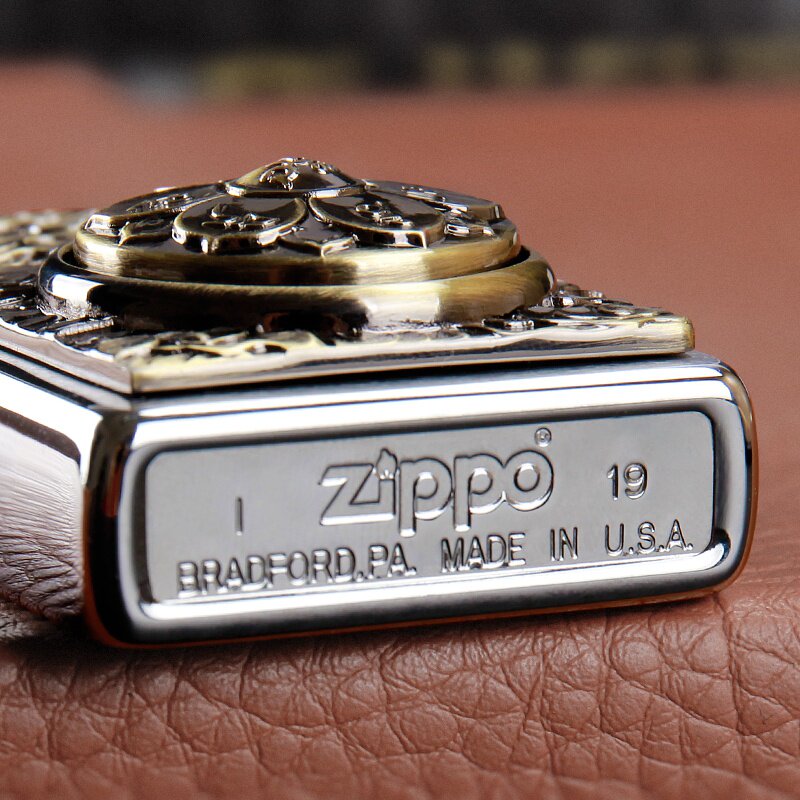 打火机zippo正版贴章时来运转个性创意拉丝奢侈火机亚克力板