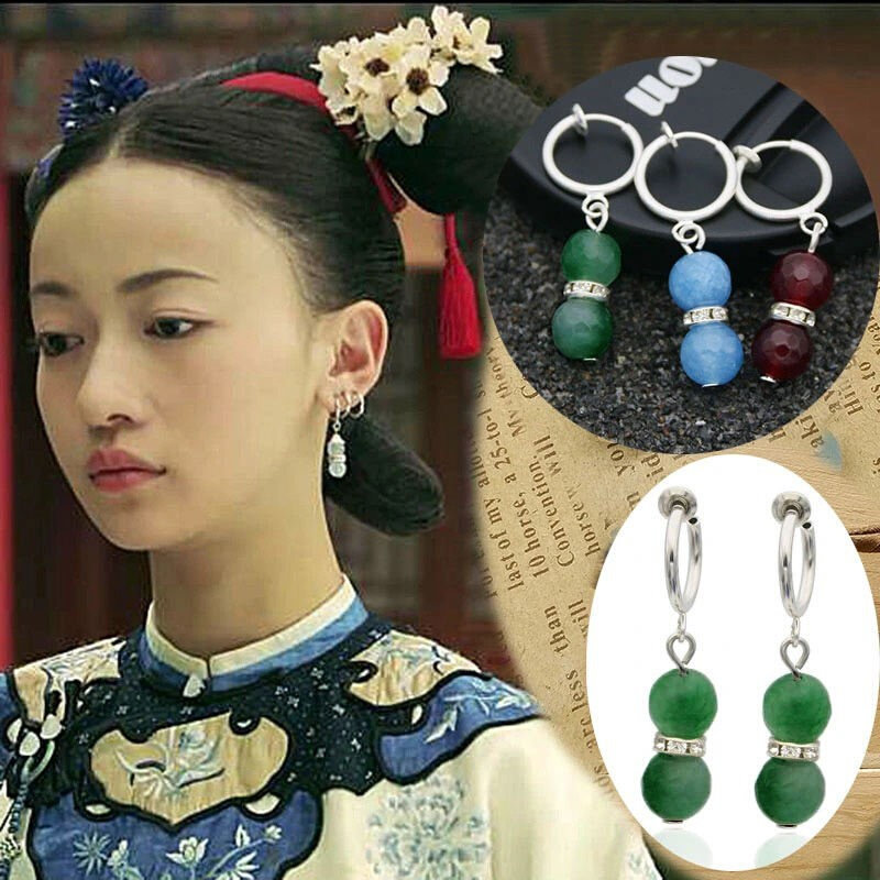 徐大脸古装清朝复古同款皇后富察璎珞耳环魏璎珞耳饰