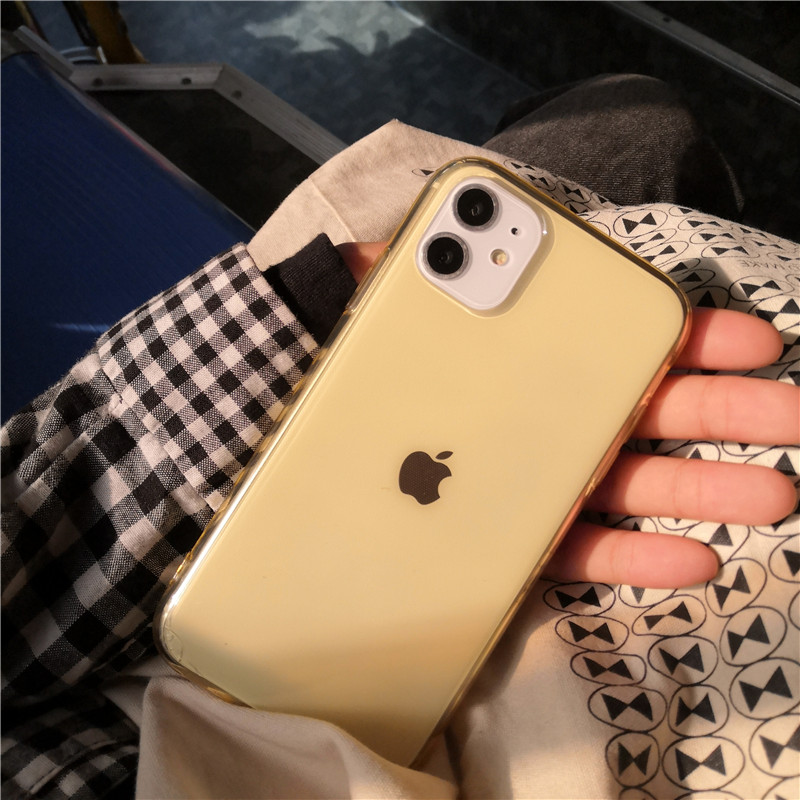 夏日透明金黄色软壳iphone11promax手机机壳适用苹果678p12xs手机保护