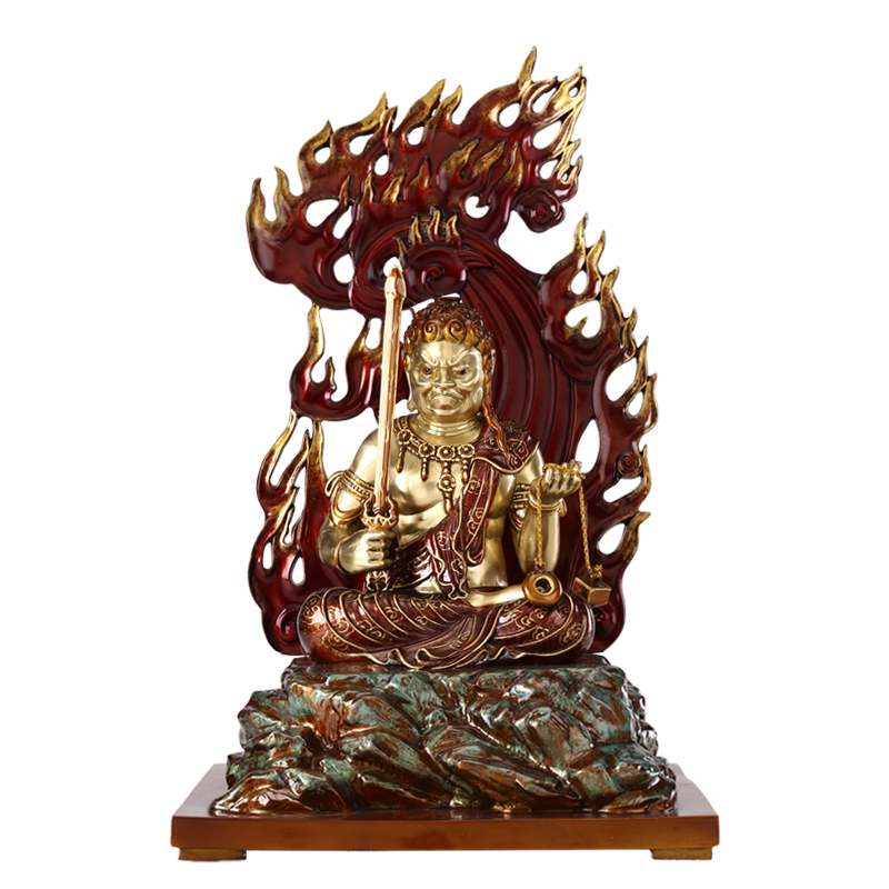佛像不动明王纯铜密宗菩萨铜像属鸡本命守护摆件